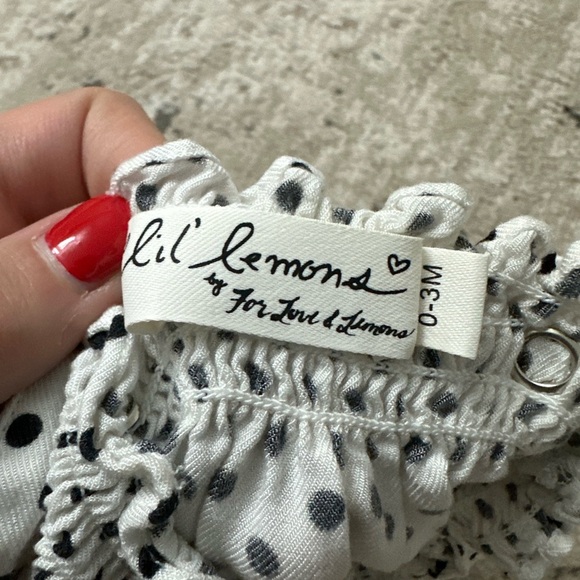 For Love & Lemons Baby Girl Polka Dot One Piece Size 0-3 Months - Picture 3 of 3